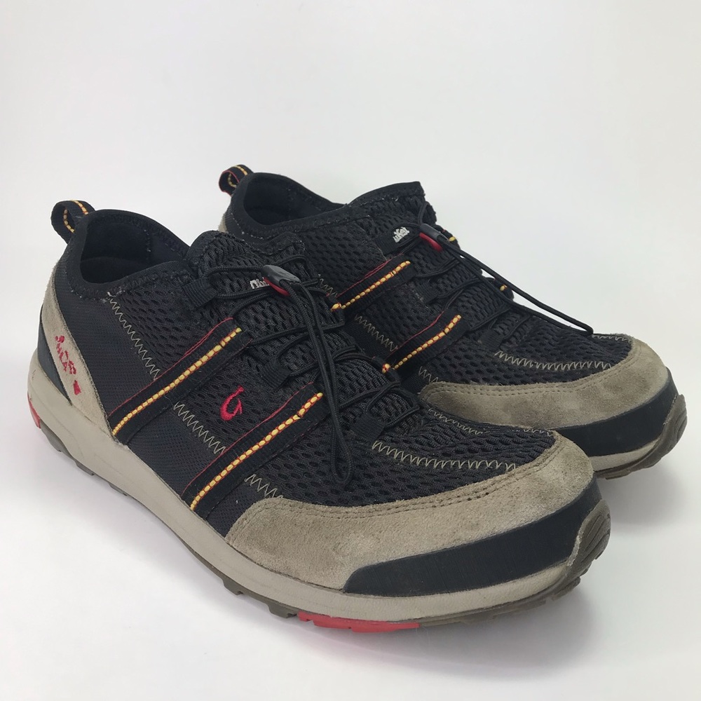 Olukai Men's Kai'I Trainer Hiking Walking Shoes Outdoor Size 11 Tan Black